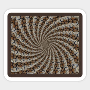 Ceramic tile shards spiral pattern Sticker